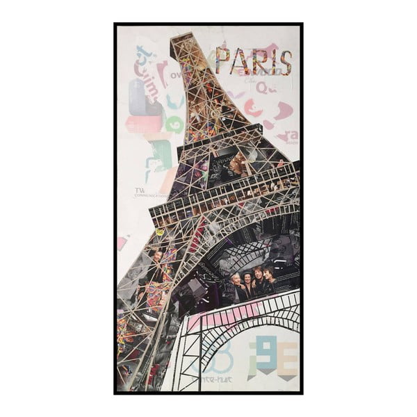 Ručne maľovaný obraz Vivorum Eiffel, 52 × 102 cm