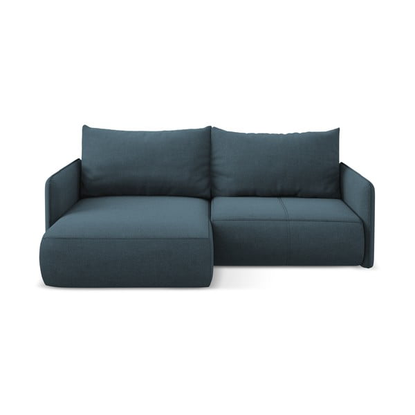 Modrá rozkladacia/s úložným priestorom rohová pohovka (ľavý roh) Nanea – Makamii