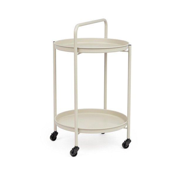 Oceľový servírovací stolík na kolieskach ø 44,5 cm Austin – Yes Everyday