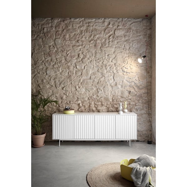 Biela nízka komoda 211x80 cm Sierra – Teulat-image-1