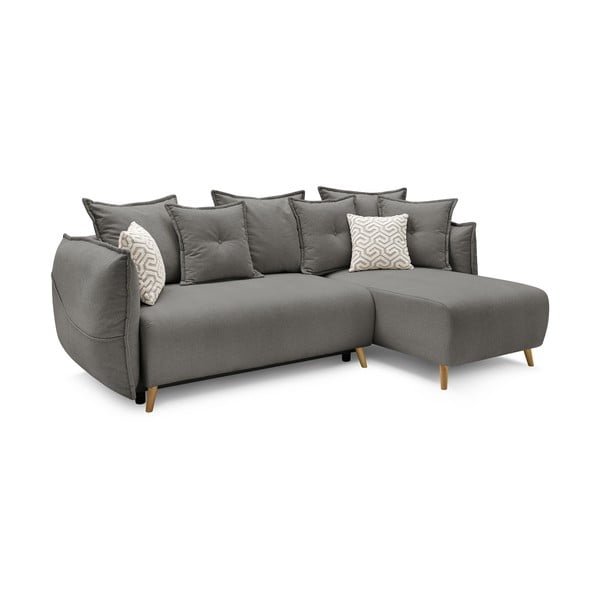 Svetlosivá rozkladacia rohová pohovka (variabilná) Nessa – Bobochic Paris-image-4