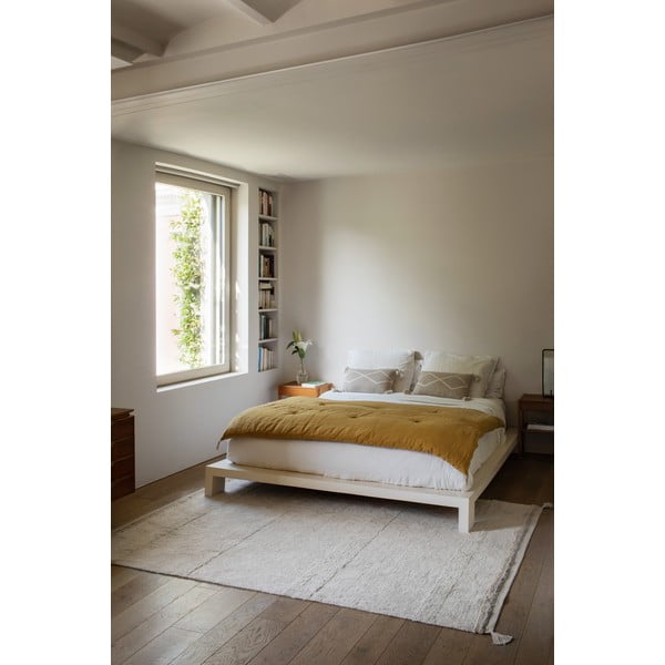 Krémový prateľný ručne tkaný bavlnený koberec 170x240 cm Bloom Natural – Lorena Canals-image-3