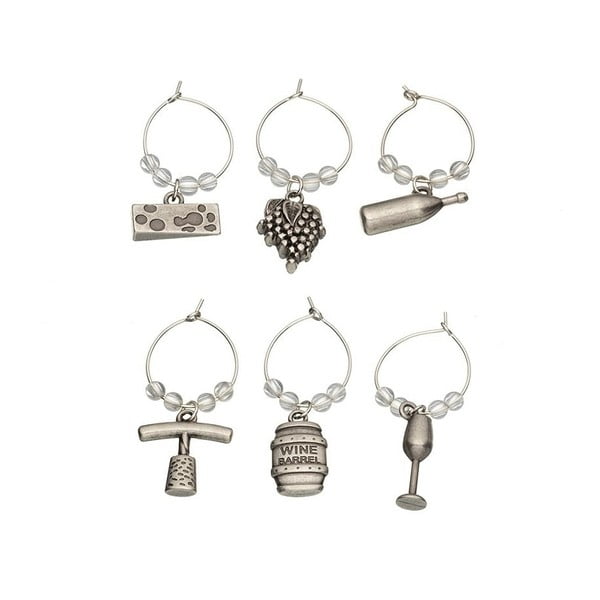 Sada 6 ozdobných rozlišovačov na poháre Kitchen Craft Bar Craft