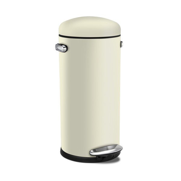 Krémový pedálový kôš simplehuman Retro 30 l