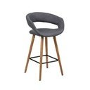 Súprava 2 tmavosivých barových stoličiek Gill – Actona