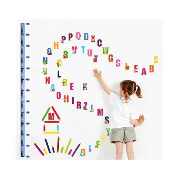 Detská samolepka – meter na dvere/na stenu 70x50 cm Alphabet – Ambiance