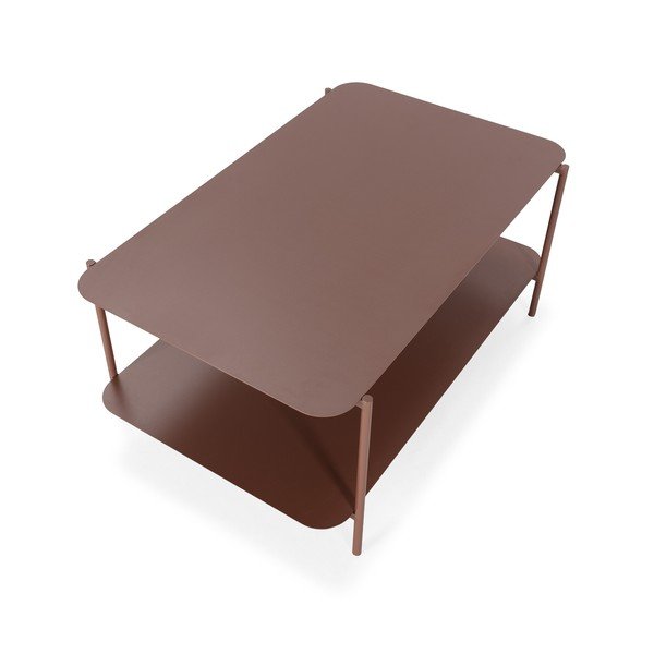 Terakotový kovový konferenčný stolík 58x90 cm Beatrix – MOME-image-2