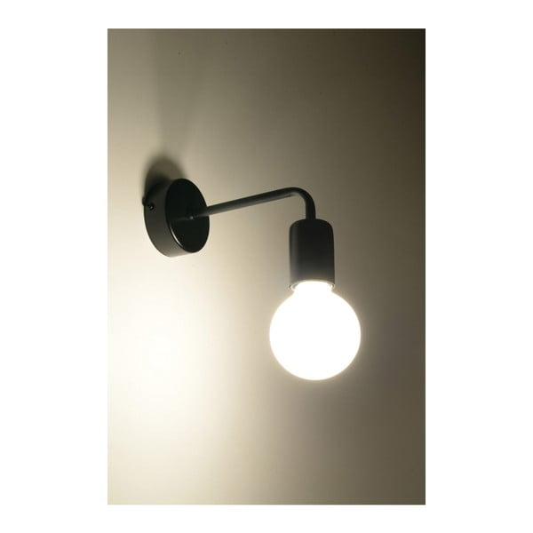 Čierne nástenné svietidlo Sollux Donato-image-3
