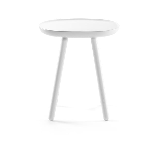 Biely odkladací stolík z masívu EMKO Naïve, ø 45 cm-image-1