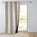 Béžový zamatový termo záves 140x260 cm Polarchic – douceur d'intérieur