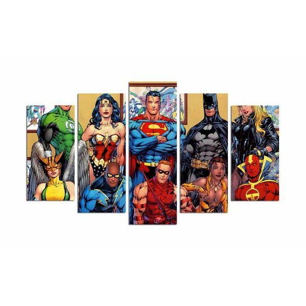 5-dielny obraz Super Heroes