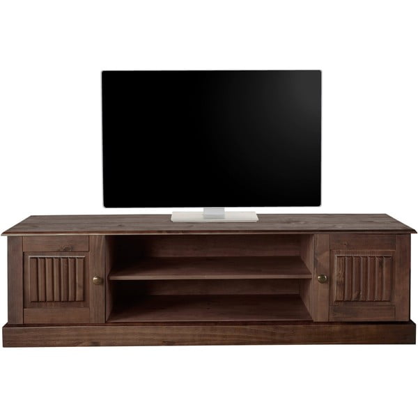 Hnedý TV stolík z borovicového dreva 45x40 cm Mille – Støraa