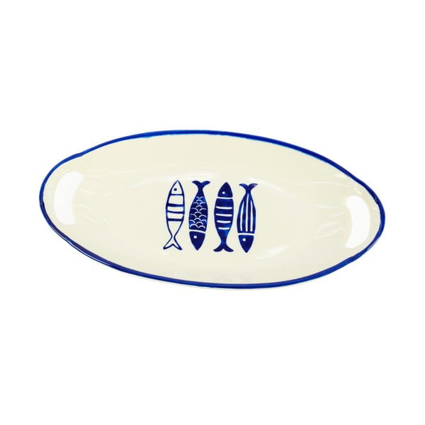 Keramický tanier InArt Fish, 40x21 cm