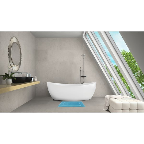 Modrá textilná kúpeľňová predložka 40x60 cm Zen - Allstar-image-1