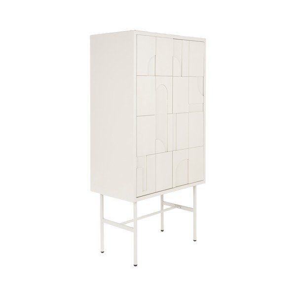 Svetlosivá skrinka 70x140x40 cm Funk – White Label-image-1