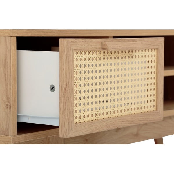 TV stolík v dekore duba v prírodnej farbe 128x47 cm Bridget – Støraa-image-1