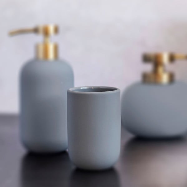 Zelený keramický téglik na zubné kefky Lotus – Mette Ditmer Denmark-image-1