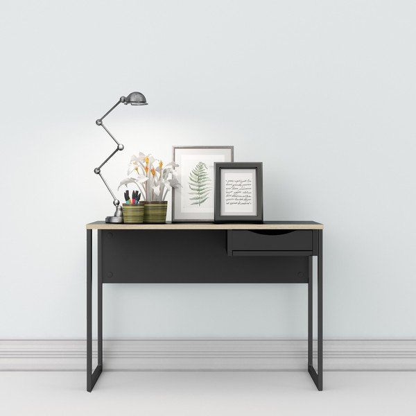 Čierny pracovný stôl Tvilum Function Plus, 110 x 48 cm-image-1