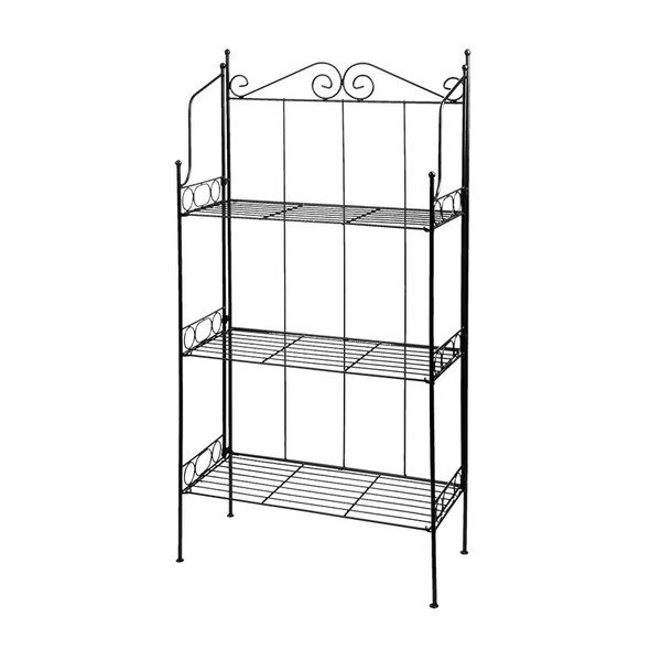 Trojposchodový čierny kovový regál Esschert Design-image-4