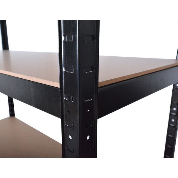 Čierny kovový úložný regál 120x180 cm – Rojaplast-image-3