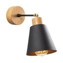 Nástenné svietidlo v čiernej a prírodnej farbe ø 14 cm Manavgat – Opviq lights