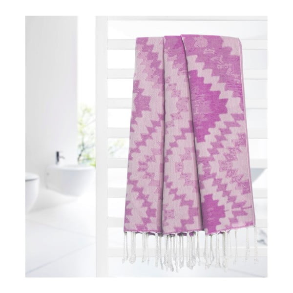 Hammam osuška Vive Purple, 95x180 cm-image-4