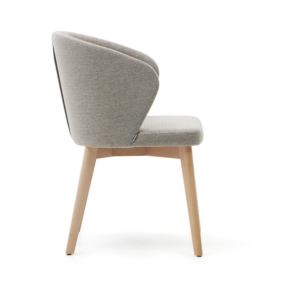 Béžové čalúnené jedálenské kreslo Darice – Kave Home-image-3