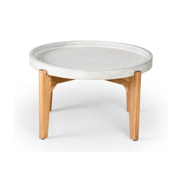 Záhradný stolík so sivou betónovou doskou Bonami Selection Bari, ø 70 cm-image-1