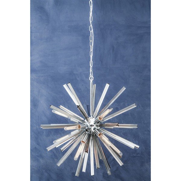 Kovové závesné svietidlo so skleneným tienidlom ø 75 cm Karlo – Premier Housewares-image-2
