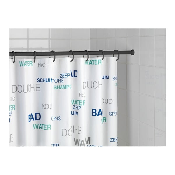 Čierna teleskopická tyč na sprchový záves Wenko Shower Curtain Rod-image-1
