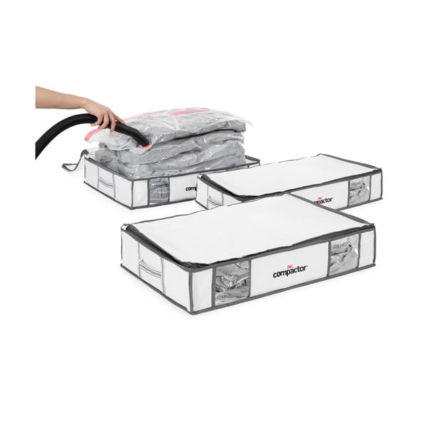 Vákuové/vystužené látkové úložné boxy na oblečenie v súprave 3 ks 45x65x15,5 cm Life – Compactor-image-4