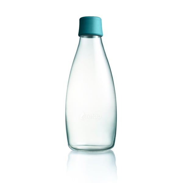 Tmavotyrkysová sklenená fľaša ReTap s doživotnou zárukou, 800 ml