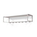 Taupe kovový nástenný vešiak s poličkou 100 cm Rex – Spinder Design