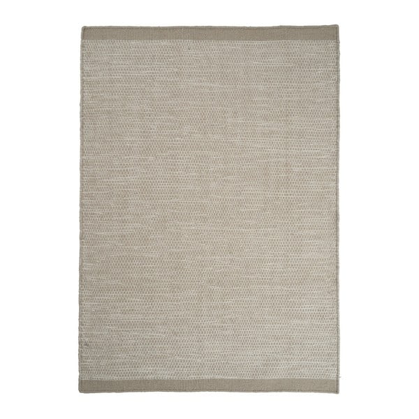 Vlnený koberec Asko, 80x250 cm, svetlobéžový