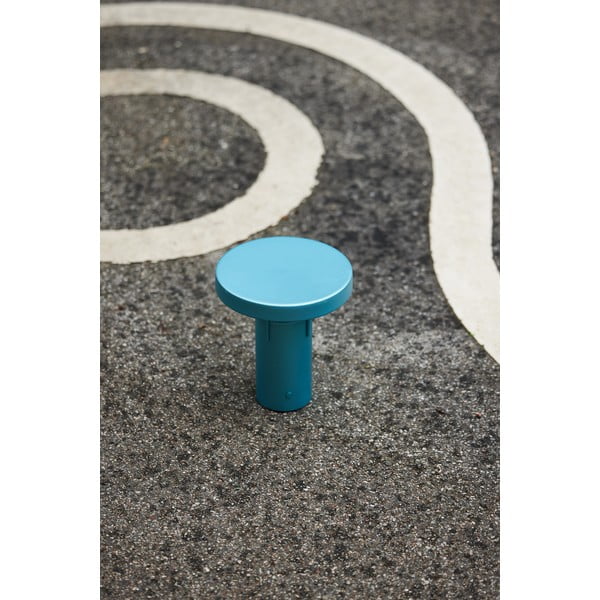 Modrá LED stmievateľná stolová lampa (výška 20 cm) BringMe – Hübsch-image-3