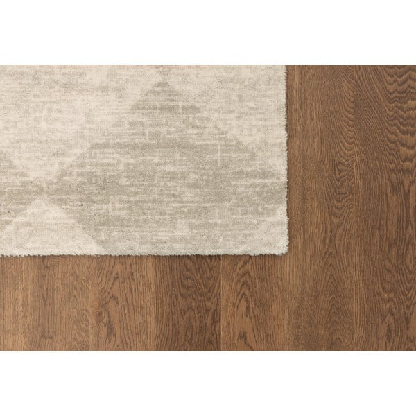 Béžový vlnený koberec 133x190 cm Agnus Checkered – Agnella-image-4