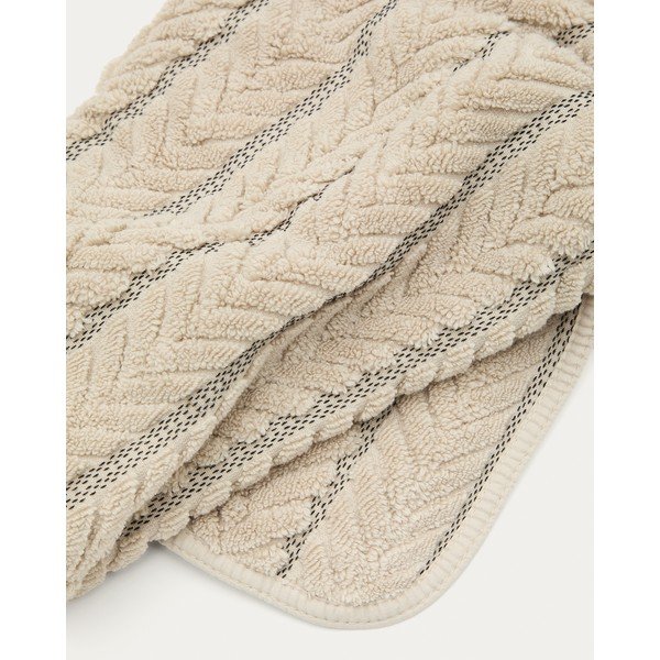 Béžový froté bavlnený uterák 50x90 cm Rune – Kave Home-image-2