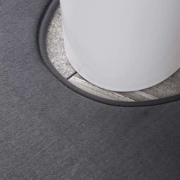 Tmavosivé WC kúpeľňové predložky z pamäťovej peny v súprave 2 ks 50x80 cm Anti-Bacterial – Catherine Lansfield-image-3