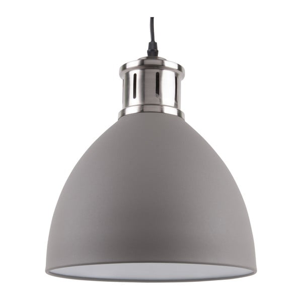Sivé závesné svietidlo so striebornými detailmi Leitmotiv Refine, ⌀ 40,5 cm