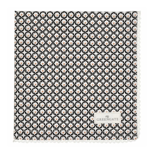 Vzorovaný bavlnený obrúsok s čipkou Green Gate Lara, 40 × 40 cm