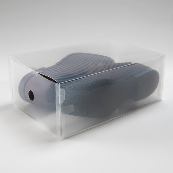 Transparentný úložný box na topánky Compactor Practic, 34 × 42 cm
