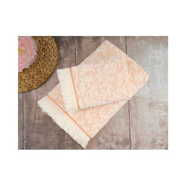 Sada 2 lososových uterákov Irya Home Royal, 50x90 cm