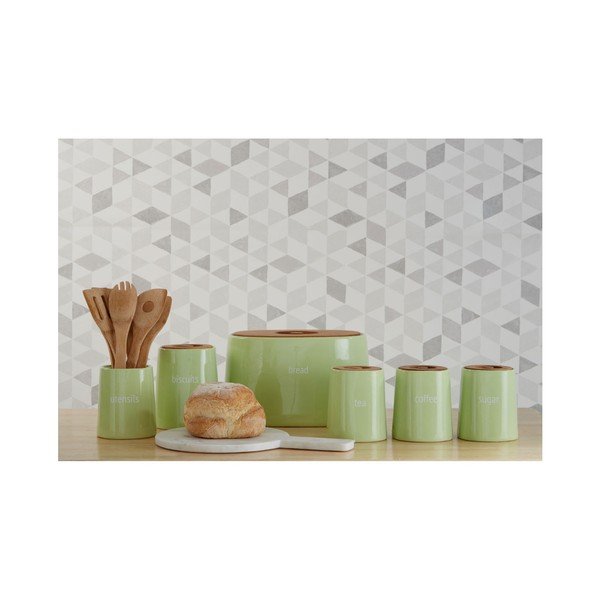 Zelená dóza na čaj s bambusovým vrchnákom Premier Housewares Fletcher, 800 ml-image-3
