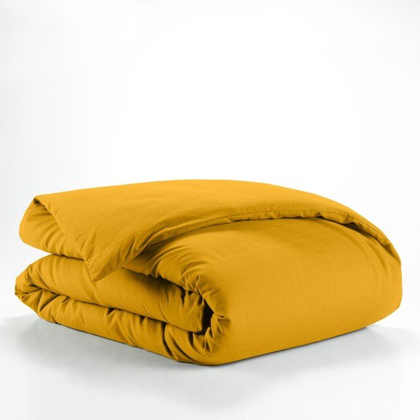 Žltá bavlnená obliečka na perinu na jednolôžko 140x200 cm Lina – douceur d'intérieur