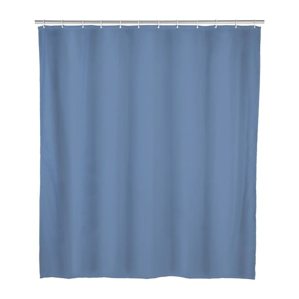 Modrý kúpeľňový záves Wenko, 180 x 200 cm