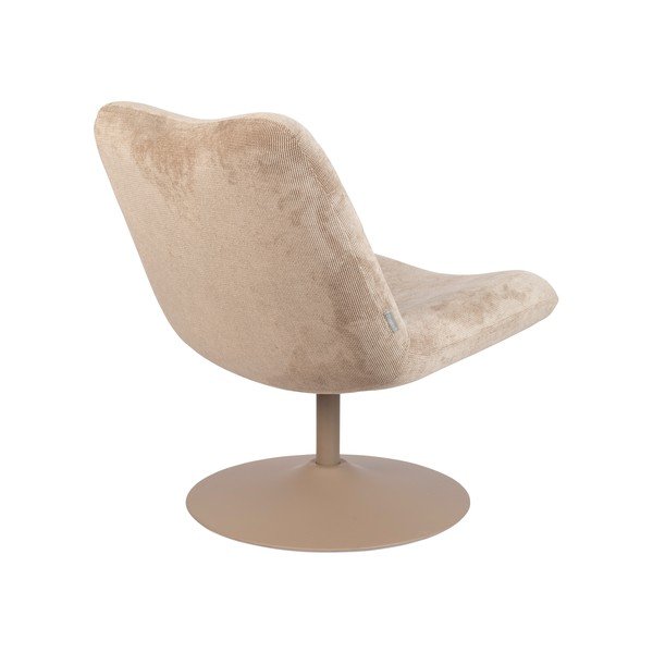 Béžové zamatové kreslo Bubba – Zuiver-image-4