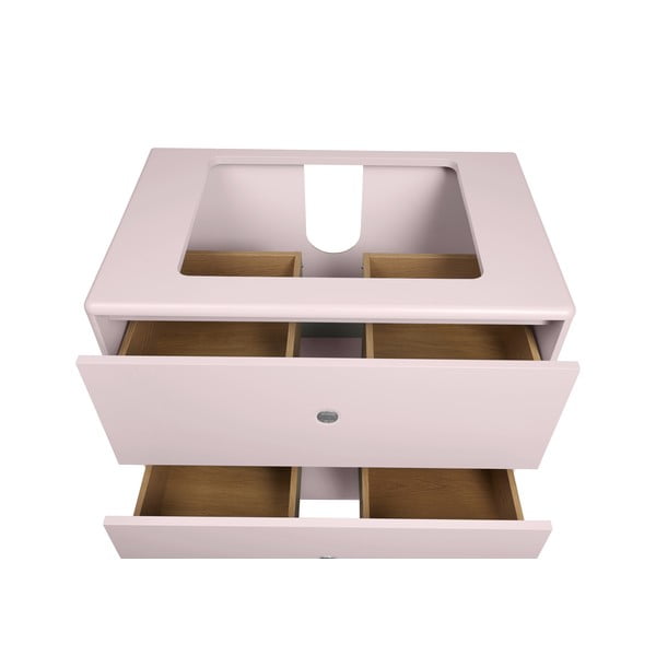 Ružová závesná skrinka s umývadlom bez batérie 80x62 cm Color Bath – Tom Tailor-image-3