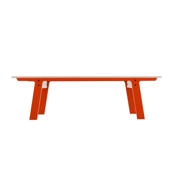 Oranžová lavica na sedenie rform Slim 01, dĺžka 165 cm