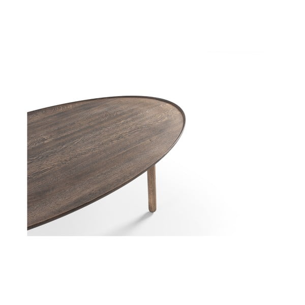 Hnedý konferenčný stolík z dubového dreva 80x150 cm Mu – Gazzda-image-2