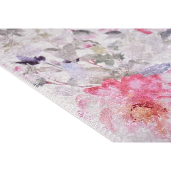 Ružový/slonovinový prateľný koberec 160x230 cm Pink Garden – Vitaus-image-2